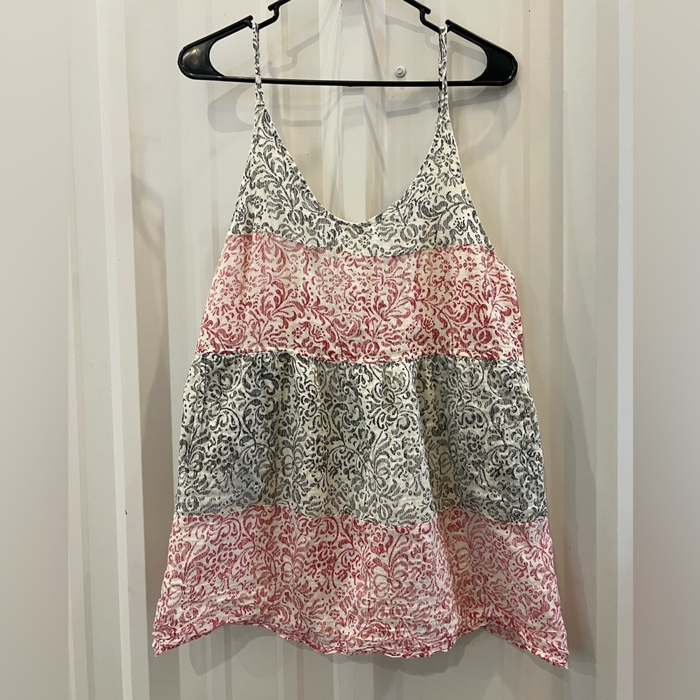 Obey Loose Oversized Cotton Spaghetti Strap Top Low Back Casual Small